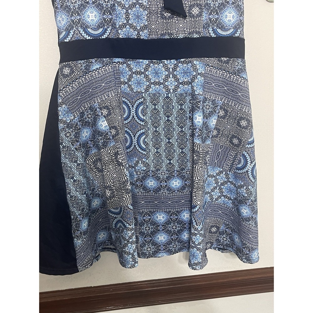 Sunseeker Swimdress Womens 10 Blue Tie Back Molded Cups One Piece Swimwear - Picture 6 of 11